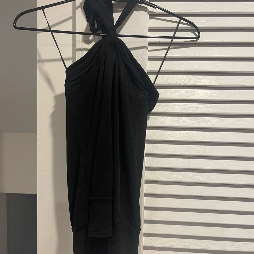 Express Black Twist Halter Tube Top